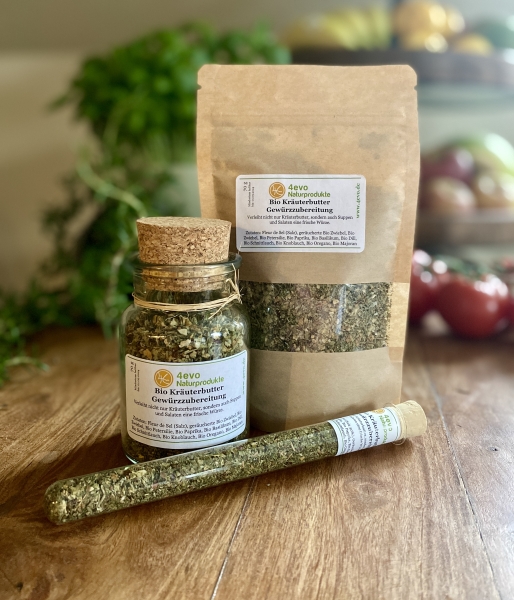 Bio Kräuterbutter Gewürzubereitung (70 g im Korkenglas)